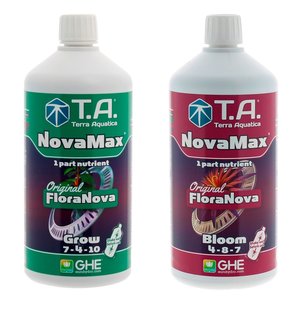 Комплект удобрений NovaMax Bloom (FloraNova Bloom)+NovaMax Grow (FloraNova Grow) 2x1 л Nova Max Bloom (Flora Nova )+Nova Max Grow (Flora Nova)