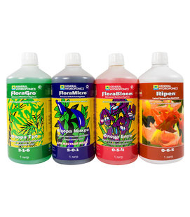Комплект удобрений Flora Series HW+Ripen 4x1 л Flora Series HW+Ripen 4x1 л